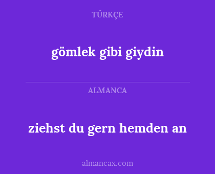 gömlek gibi giydin - ziehst du gern hemden an