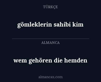 gömleklerin sahibi kim - wem gehören die hemden