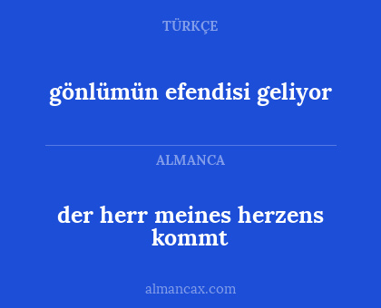 der herr meines herzens kommt - gönlümün efendisi geliyor
