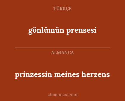prinzessin meines herzens - gönlümün prensesi