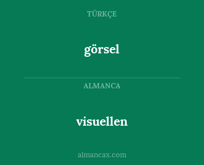 visuellen - görsel