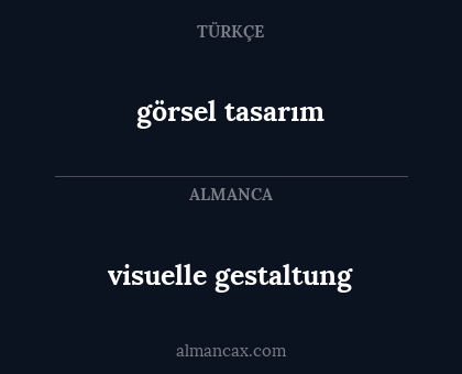 visuelle gestaltung - görsel tasarım