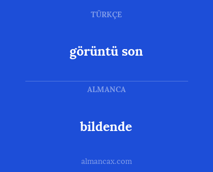 bildende - görüntü son