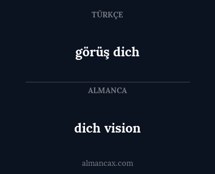 dich vision - görüş dich