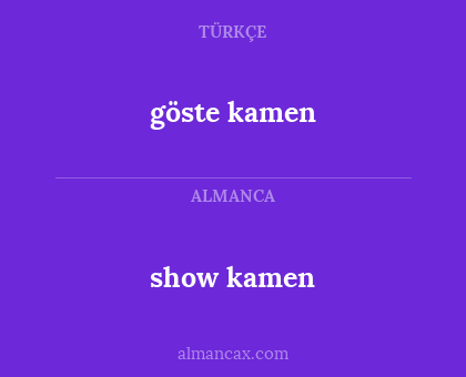 göste kamen - show kamen