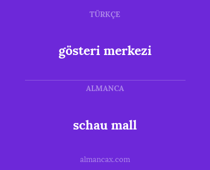 schau mall - gösteri merkezi