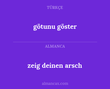 zeig deinen arsch - götunu göster