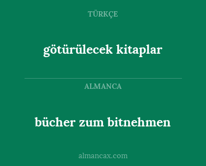 götürülecek kitaplar - bücher zum bitnehmen