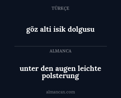 göz alti isik dolgusu - unter den augen leichte polsterung