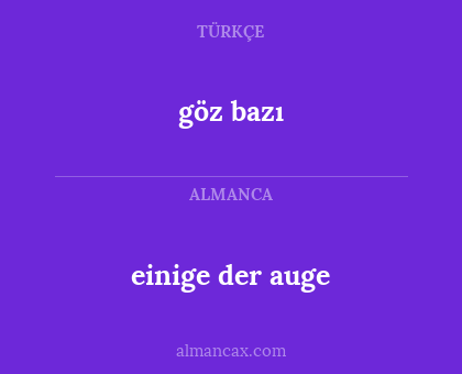 einige der auge - göz bazı