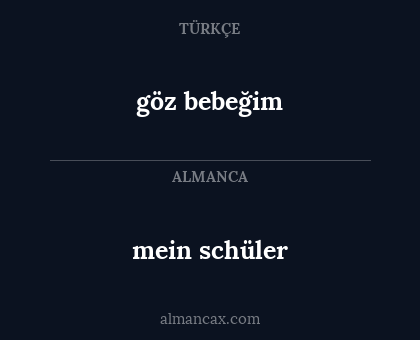 mein schüler - göz bebeğim