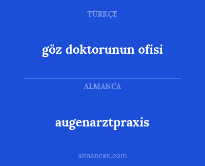 göz doktorunun ofisi - augenarztpraxis