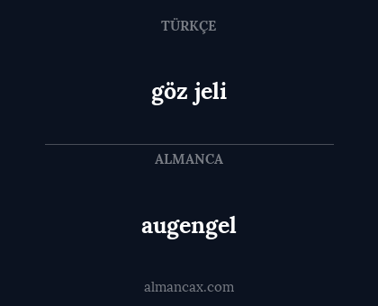 augengel - göz jeli