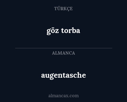 augentasche - göz torba