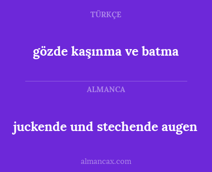 juckende und stechende augen - gözde kaşınma ve batma