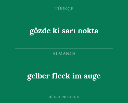 gözde ki sarı nokta - gelber fleck im auge