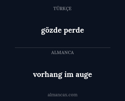 vorhang im auge - gözde perde