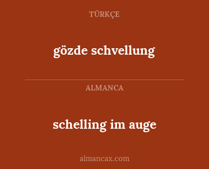 gözde schvellung - schelling im auge