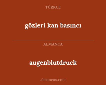 gözleri kan basıncı - augenblutdruck