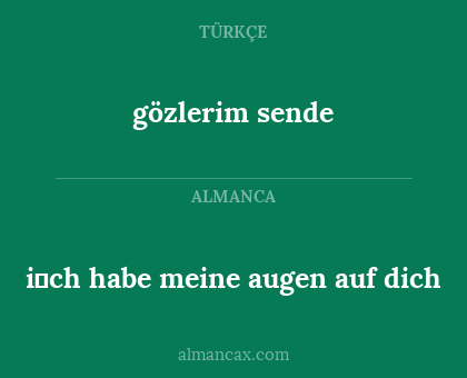 gözlerim sende - i̇ch habe meine augen auf dich