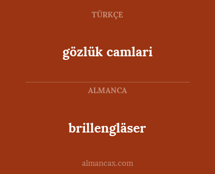 brillengläser - gözlük camlari