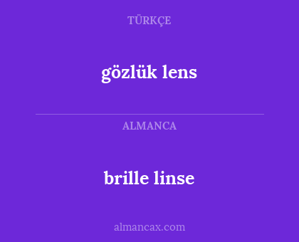 gözlük lens - brille linse