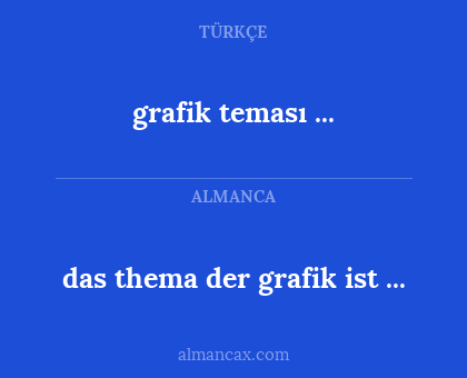 grafik teması ... - das thema der grafik ist ...