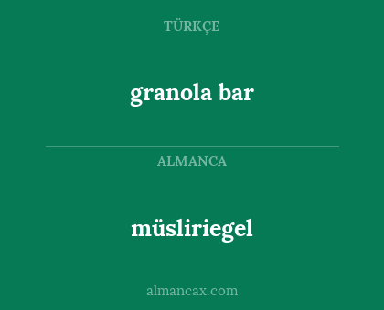 granola bar - müsliriegel