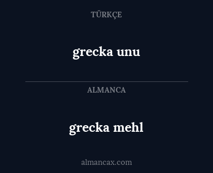 grecka mehl - grecka unu