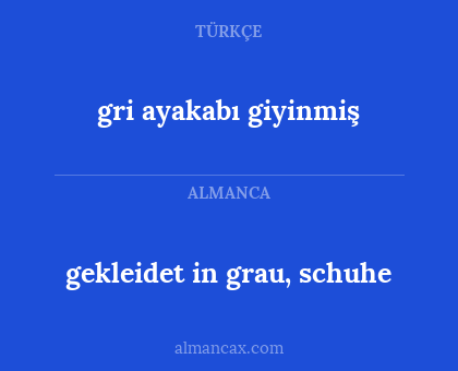 gekleidet in grau, schuhe - gri ayakabı giyinmiş