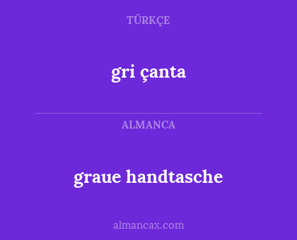 gri çanta - graue handtasche