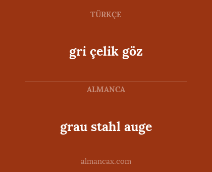 gri çelik göz - grau stahl auge