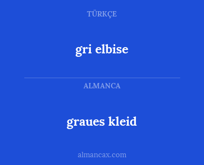 graues kleid - gri elbise