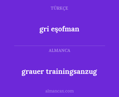 gri eşofman - grauer trainingsanzug