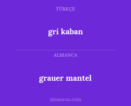 gri kaban - grauer mantel