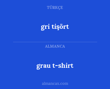 gri tişört - grau t-shirt