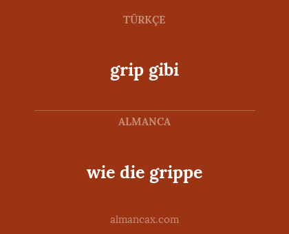 wie die grippe - grip gibi