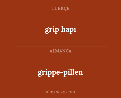grippe-pillen - grip hapı