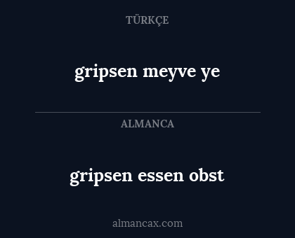 gripsen essen obst - gripsen meyve ye