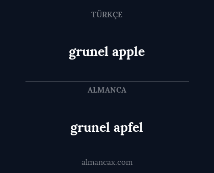 grunel apfel - grunel apple