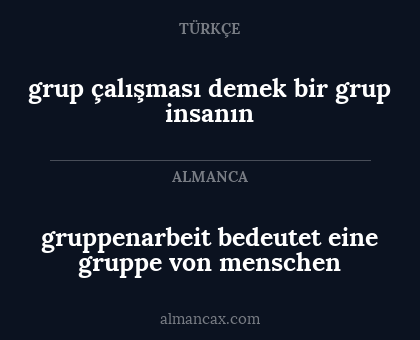 grup çalışması demek bir grup insanın - gruppenarbeit bedeutet eine gruppe von menschen