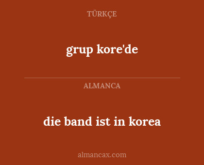 grup kore'de - die band ist in korea