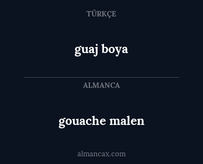 guaj boya - gouache malen
