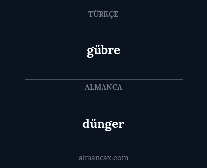 gübre - dünger