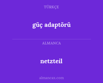 güç adaptörü - netzteil