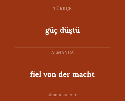 güç düştü - fiel von der macht