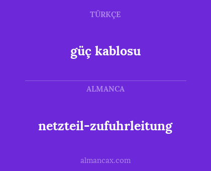 güç kablosu - netzteil-zufuhrleitung
