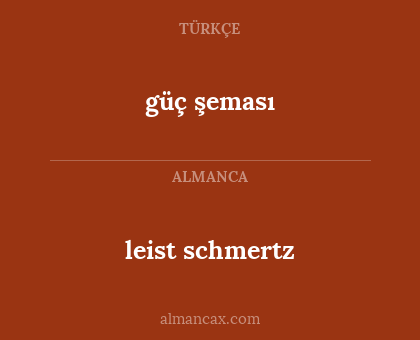 güç şeması - leist schmertz