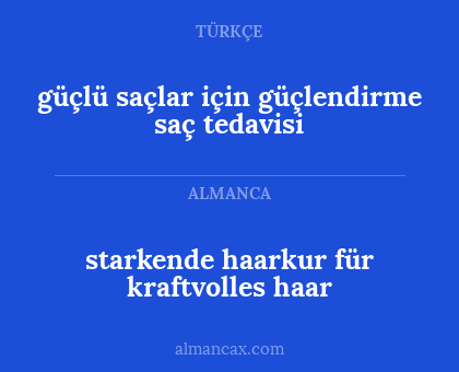 güçlü saçlar için güçlendirme saç tedavisi - starkende haarkur für kraftvolles haar