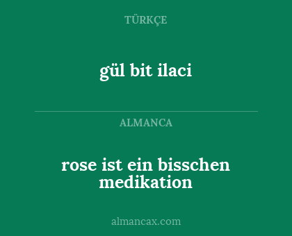 gül bit ilaci - rose ist ein bisschen medikation
